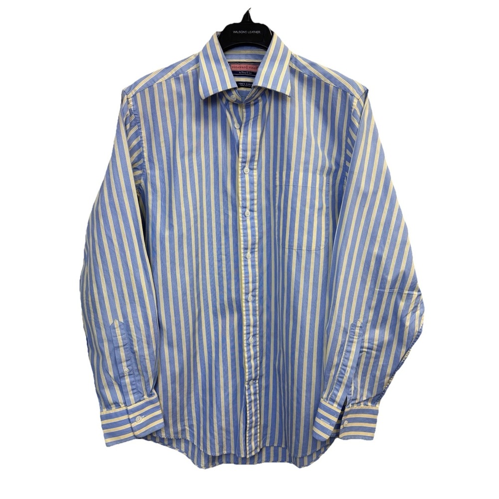 VINEYARD VINES Men's 16/36 100s‎ 2-Ply Blue Button Down Shirt Long Sleeve